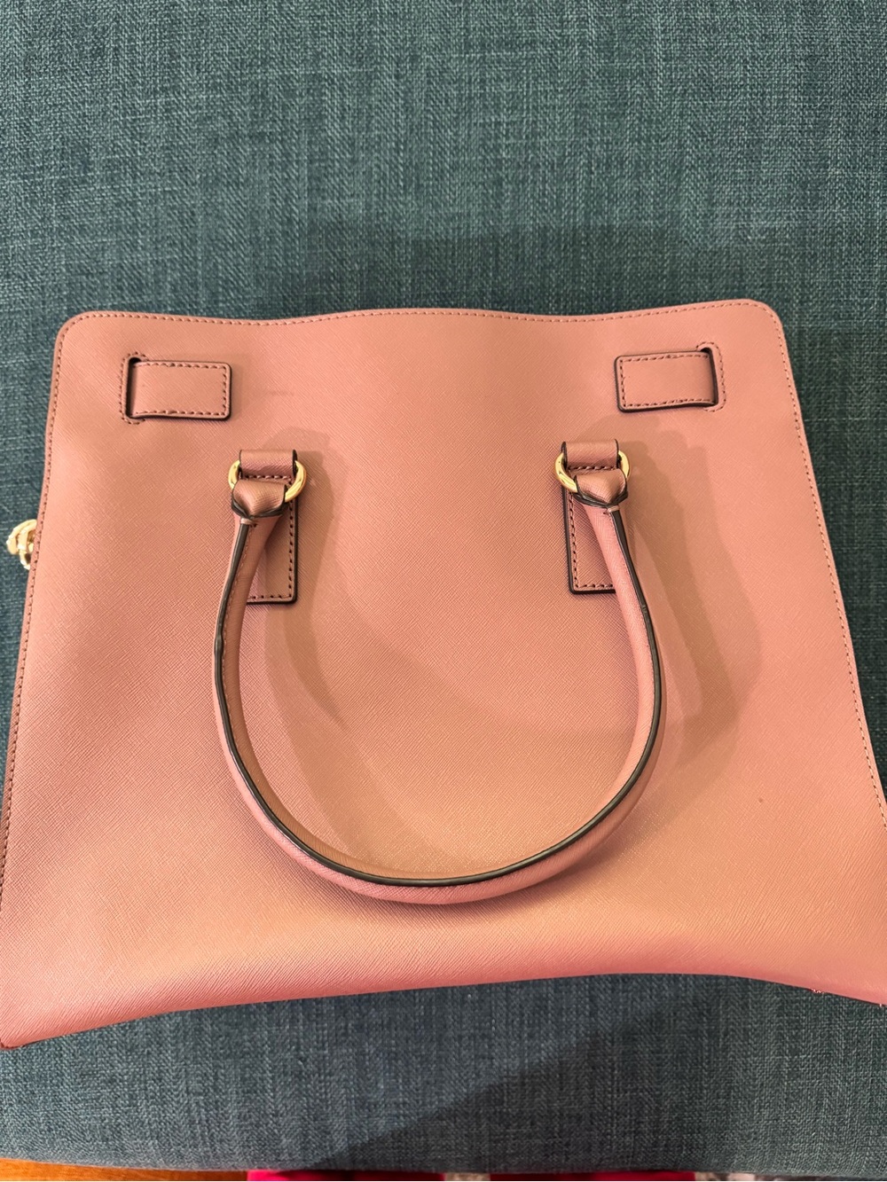 Michael Kors Dusty Rose Saffiano Leather Satchel with Gold Hardware - Picture 4 of 8